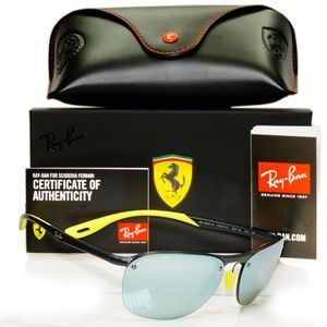 RAY-BAN FERRARI SCUDERIA RB4302M Mirror Sunglasses (NEW) $273.00